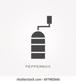 Silhouette icon pepperbox