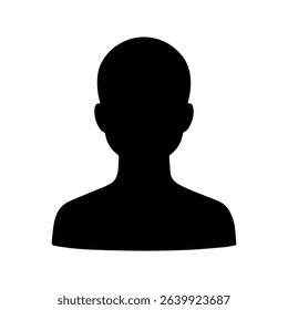 Silhouette Icon of a Person User icon profile avatar silhouette isolated on white