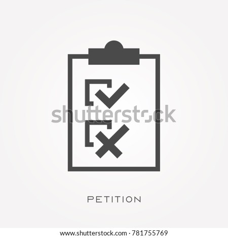 Silhouette icon petition