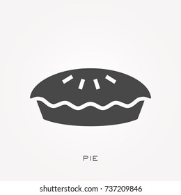 Silhouette icon pie