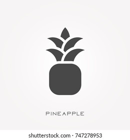 Silhouette icon pineapple