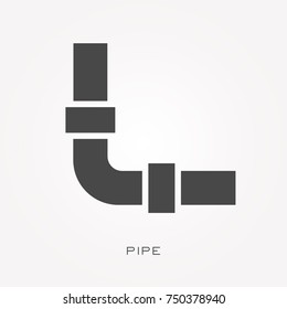 Silhouette icon pipe