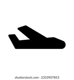 Silhouettensymbol der Ebene, Vektorgrafik