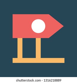 Silhouette icon portable street sign