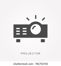 Silhouette icon projector