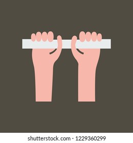 Silhouette icon pull-up