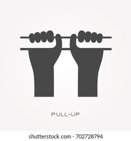 Silhouette icon pull-up