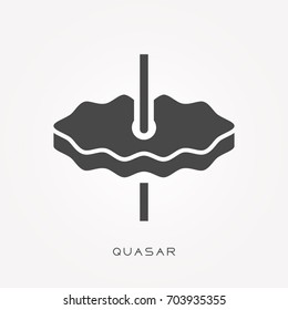 Silhouette icon quasar