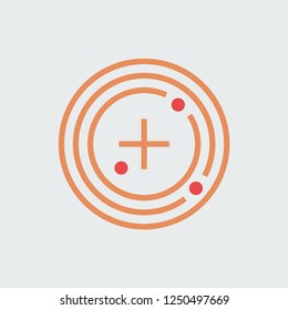 Silhouette icon radar