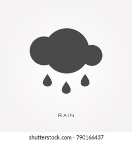 Silhouette icon rain
