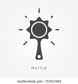 Silhouette icon rattle