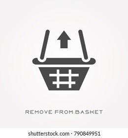 Silhouette icon remove from basket