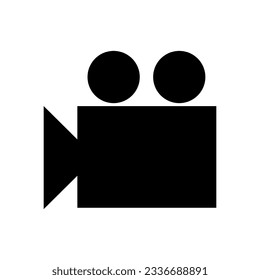 silhouette icon of retro camera symbol,vector illustration