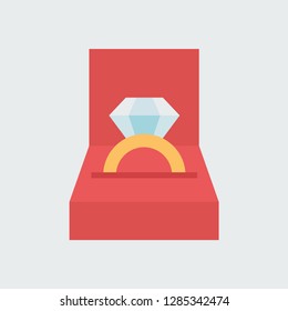 Silhouette icon ring in box