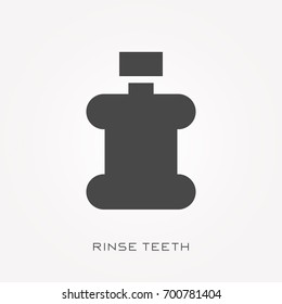 Silhouette icon rinse teeth