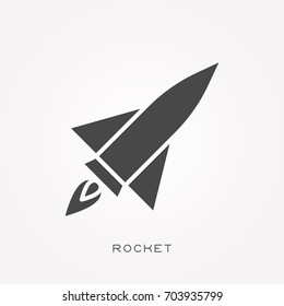 Silhouette icon rocket