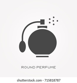 Silhouette icon round perfume