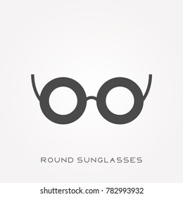 Silhouette icon round sunglasses