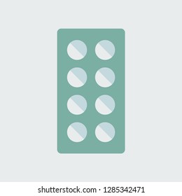 Silhouette icon round tablets