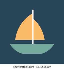 Silhouette icon sailboat