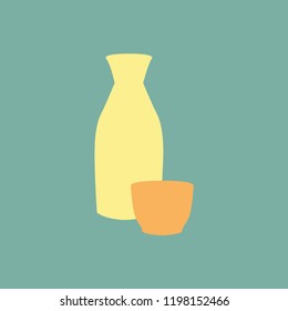 Silhouette icon sake
