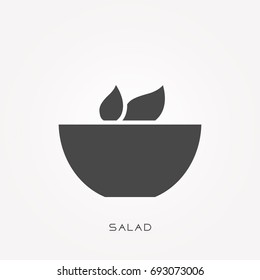 Silhouette icon salad
