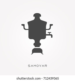 Silhouette icon samovar