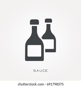 Silhouette icon sauce