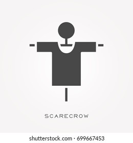 Silhouette icon scarecrow