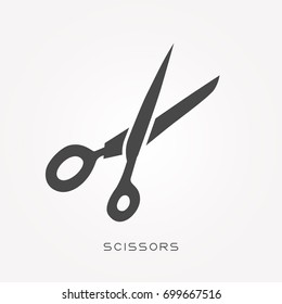 Silhouette icon scissors