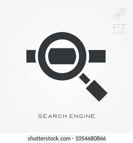 Silhouette icon search engine