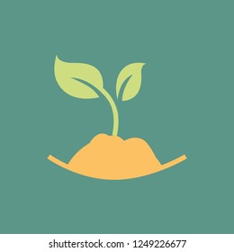 Silhouette icon seedling