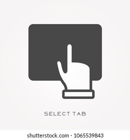 Silhouette icon select