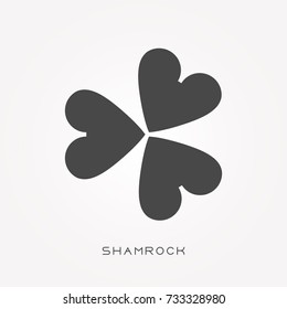 Silhouette icon shamrock
