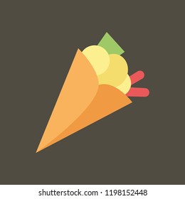 Silhouette icon shawarma