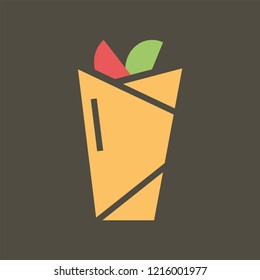 Silhouette icon shawarma