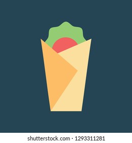 Silhouette icon shawarma