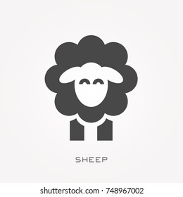 Silhouette icon sheep