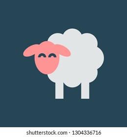 Silhouette icon sheep side
