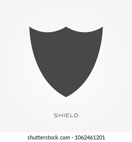 Silhouette icon shield