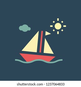 Silhouette icon ship