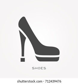 Silhouette icon shoes