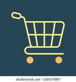 Silhouette Icon Shopping Cart Stock Vector (Royalty Free) 1365575897 ...