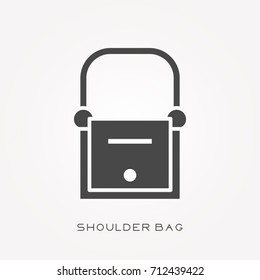 Silhouette icon shoulder bag