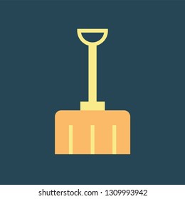 Silhouette icon shovel for snow cleaning