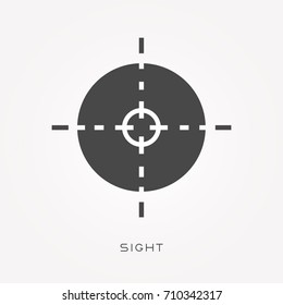 Silhouette icon sight