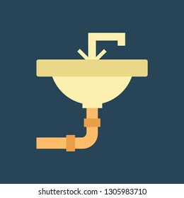 Silhouette icon sink