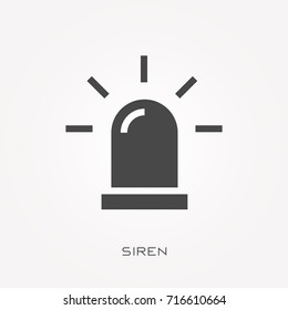 Silhouette icon siren