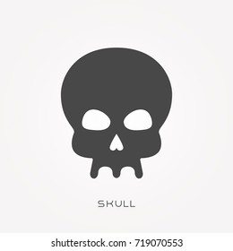 Silhouette icon skull
