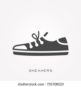 Silhouette icon sneakers